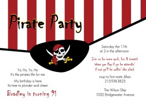 Pirate Eyepatch Party Invitation