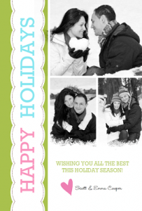 Bright Snowy Christmas (Set) Holiday Photo Card