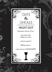 Guys and Ghouls Night Out Halloween Party Invitation