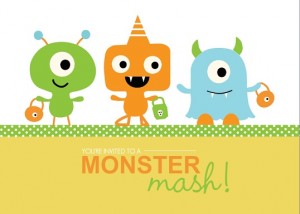 Lil Monster Bash Halloween Party Invitation