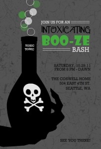 Toxic Potion Adult Halloween Party Invitation