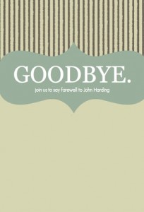 Goodbye Stripes Going Away Party Invitation