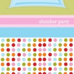 Polka Dots And Pillows Slumber Party Invitation