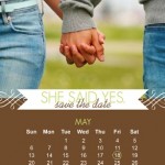 Brown and White Banner Save The Date