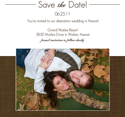 Elegant Textured Brown Save The Date Card