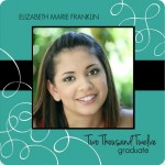 Turqoise Swirl Graduation Announcement