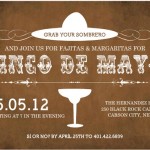 Western White And Brown Cinco De Mayo Invitation