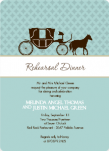 Blue and Brown Fairy Tale (Set) Rehearsal Dinner centerpiece Invite
