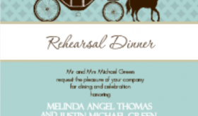 Blue and Brown Fairy Tale (Set) Rehearsal Dinner centerpiece Invite