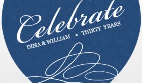 Anniversary Invitations From PurpleTrail Blue and White Swirl Anniversary Invitation Wording