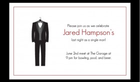Bachelor Party Invitations From PurpleTrail Classy Bachelor Party Invitation funny toast ideas