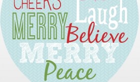 Colorful Heart Shaped Christmas Card Heart Shaped Christmas Cards