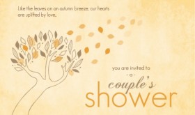 Couples Shower Invitations From PurpleTrail Fall Leaves Couples Shower Ideas Invitation