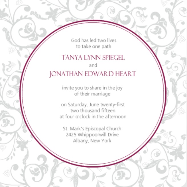 Wedding Invitation Wording Ideas From PurpleTrail - Couple Hosted