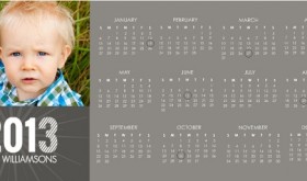 2013 Calendar New Years Cards