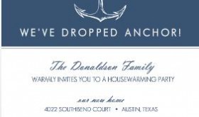 Housewarming Party Invitations From PurpleTrail Navy Nautical Anchor Housewarming Invitation