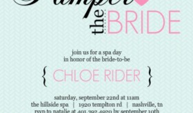 Bridal Shower Invitations From PurpleTrail Pampered Pink And Blue Spa Party Invitation Wedding Themed Charades