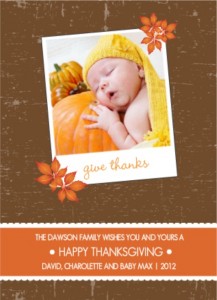 Thanksgiving Cards From PurpleTrail Picture Perfect Orange And Brown Thanksgiving Card wording