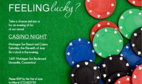 Casino Night Invitations From PurpleTrail Poker Chips At The Table Poker Night Invitation wording