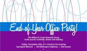 Business Holiday Party Invitation Collection Purple And Blue Geometric Business Holiday Party Invitation