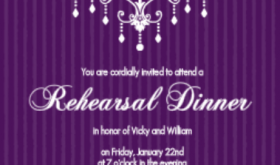 Rehearsal Dinner Invitations From PurpleTrail Purple Chandelier Rehearsal Dinner Ice Breaker Game Ideas Invitation