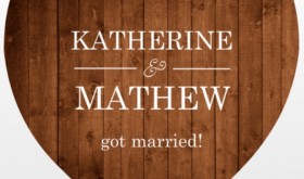 Marriage Announcements From PurpleTrail Simple Rustic Wood Heart Shaped Marriage Announcement wording