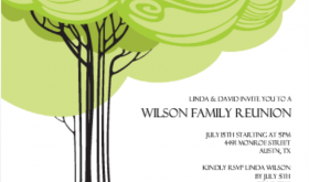Swirly Family Tree Reunion Invitation Family Reunion Decoration