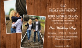 Wedding Invitations From PurpleTrail Wooden Picture Perfect Love (Set) Wedding Invitation Wording Ideas
