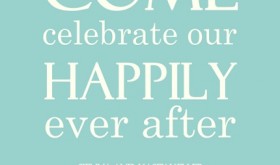 Aqua 50th Anniversary Party Invitations