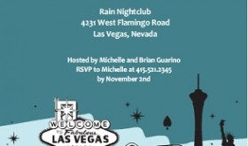 Las Vegas Skyline Casino Party Invitation Casino Poker Party Invitation