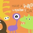 Wild Monster Valentine's Day Card