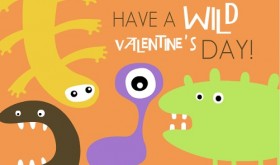 Wild Monster Valentine's Day Card Wild Monster Valentine's Day Card