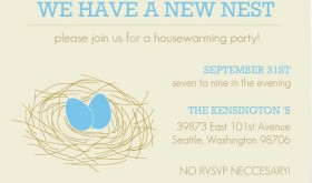 We Have A New Nest Housewarming Invite New Nest Housewarming Invitation