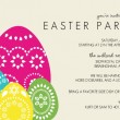 Colorful Eggs Easter Party Invitation Colorful Easter Party Invitation