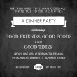 Black Chalkboard Dinner Invitation