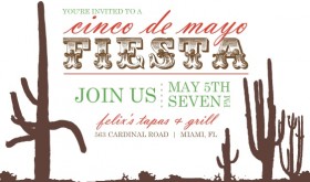 Desert Scene Cinco De Mayo Invitation Desert Scene Cinco De Mayo Invitation