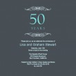 Gray And Teal 50th Wedding Anniversary Invitation