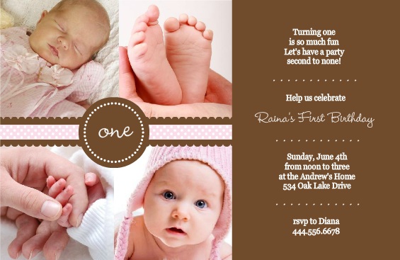 1st Birthday Invitation Wording Ideas From PurpleTrail