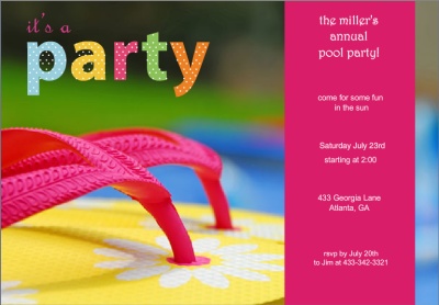 pool party invitation wording