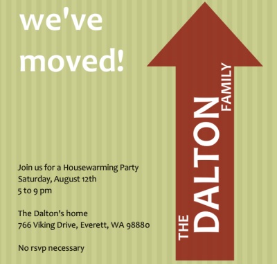 Order printed cards or print housewarming invitation card. Order printed cards or print