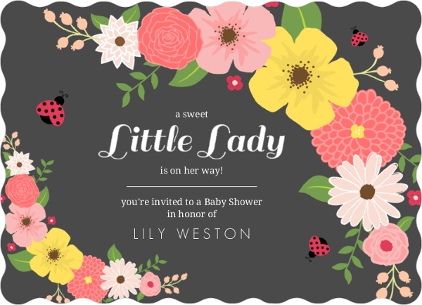 Floral Theme Party Invitation Wording 6