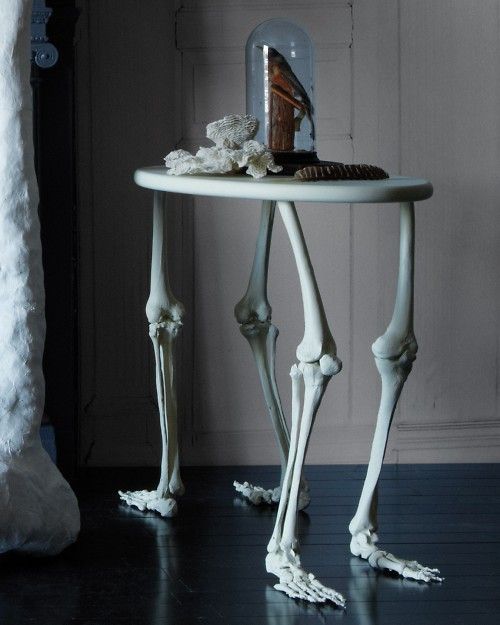 DIY bone table by MarthaStewart.com.