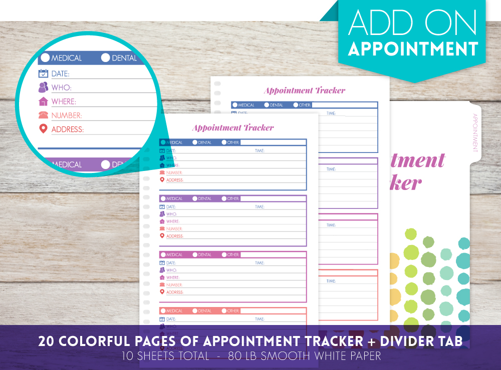Planner AddOns for PurpleTrail Planners PurpleTrail Planners