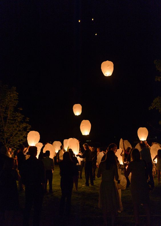 8 Funeral Reception Ideas That Honor A Loved One S Memory Invitation   Releasing Sky Lanterns 