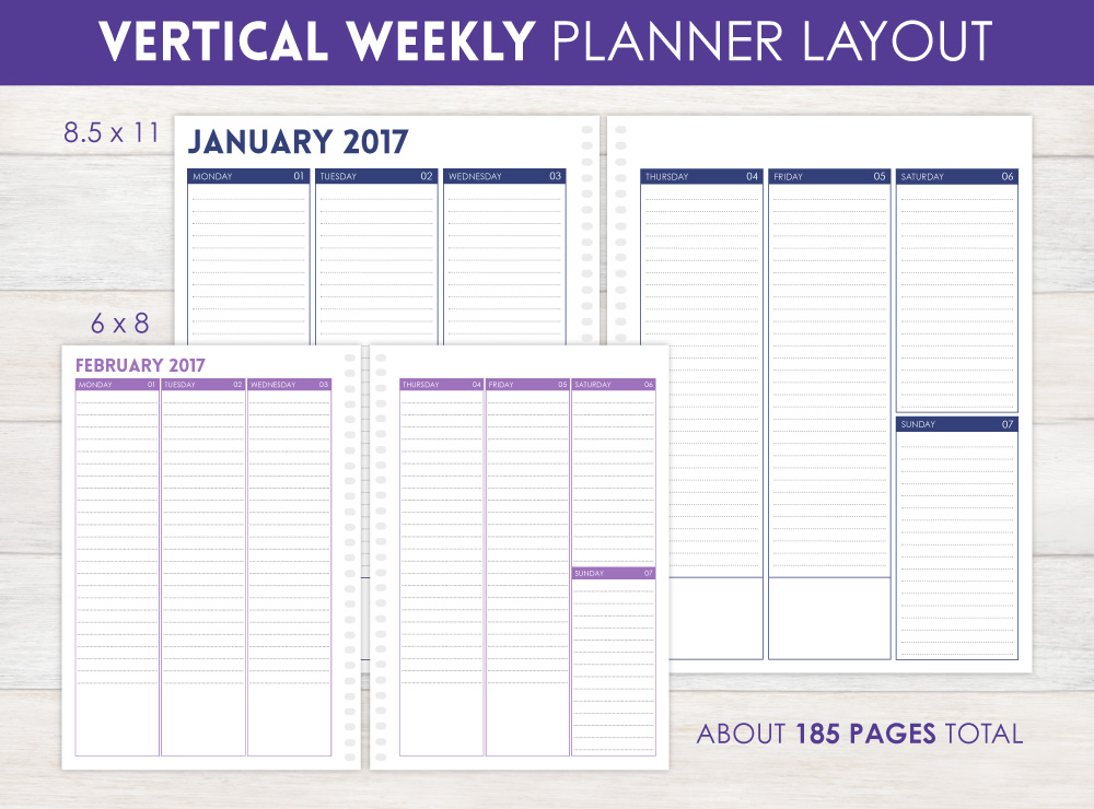 Personal planner weekly planner by purpletrail invitation ideas