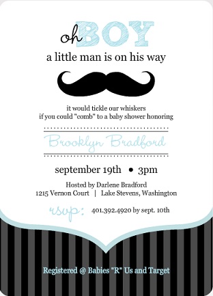 it's a boy invitation for baby shower