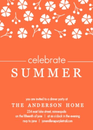 Celebrate summer invitation by PurpleTrail. Outdoor Party Game