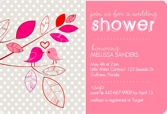 Whimsical Birds Couples Shower Invite