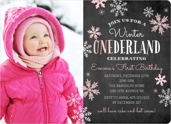 Winter Onederland Invitation Wording 7